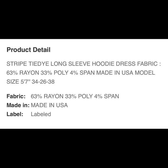 Stripe tie dye LSH dress - Picture 4 of 7